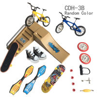 Two Wheel Finger scooter deck bmx Fingertip Fingerboard shoes mini ramp skateboarding finger skate Board bicycle Set Kids Gifts