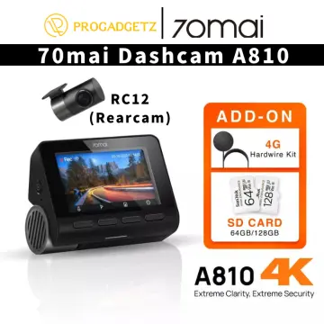 70mai 4K Dash Cam A810 Motion Detection Car DVR Set-in GPS ADAS