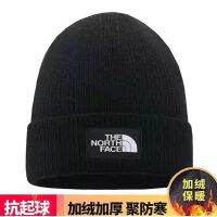 TheNorthFace หมวกถักกำมะหยี่หนาสำหรับผู้ชาย,หมวกถักรอบศีรษะขนาดใหญ่สำหรับกีฬากลางแจ้งเครื่องป้องกันหูให้ความอบอุ่นหมวกขนสัตว์ผู้หญิง Topi Dingin ปั่นจักรยานสินค้าใหม่ ❉☞