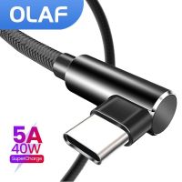 Olaf 5A สายเคเบิล USB ชนิด C,ไมโคร USB ชาร์จเร็ว USB C สายเคเบิลสำหรับ Xiaomi 12 Pro Huawei 90องศามือถือสายที่ชาร์จแบตเตอรี่โทรศัพท์1M/2M/3M