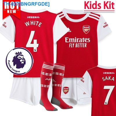 ♧✙ 2022 2023 Arsenal Home kids Kit Football Shirt children Top and Shorts Set Jersey With EPL Patch Socks