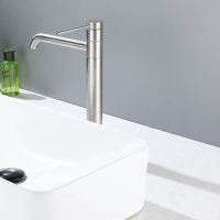 Bathroom Basin Faucet 360 Rotation Stainless Steel Material Single Handle Cold and Hot Water Mixer