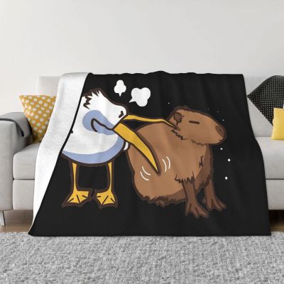 （in stock）Capybara Fun Velvet Blanket Kawaii Animal Vintage Moin Throw Blanket Sofa 200X150cm Bedcover（Can send pictures for customization）