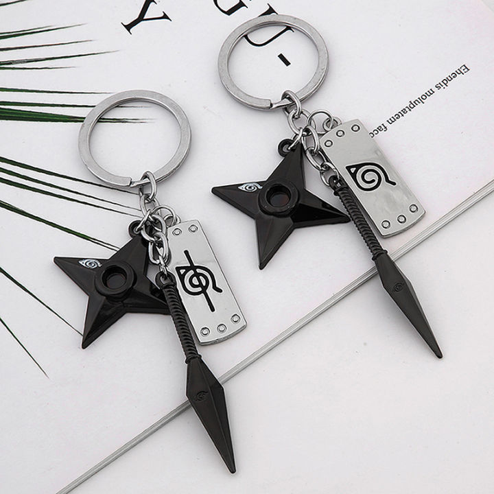 huilun-ncsw-kunai-shuriken-พวงกุญแจนินจาสำหรับกระเป๋ากุญแจรถเครื่องประดับพวงกุญแจอะนิเมะพวงกุญแจ