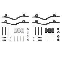 LCG Carbon Fiber Chassis Kit Frame Rail Skid Plate Body Post Mount for Axial SCX10 1/10 RC Crawler Car Parts