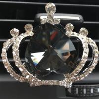 【▨】 hhu09 คลิปน้ำหอมรถยนต์ Crown Diamond Fragrance Air Vent Freshener Auto Interior Outlet อุปกรณ์ตกแต่ง Trim Adornment