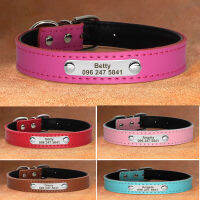 หนังปลอกคอสุนัขสุนัขส่วนบุคคล Cat Puppy COLLAR เบาะนุ่มสำหรับสุนัขขนาดกลางขนาดเล็ก Chihuahua Yorkshire CUSTOM ชื่อ-sdfwerwewewq