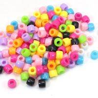 500 Acrylic Barrel Pony Beads 6X5mm Various Colour for Kids Craft Kandi Bracelet Beads