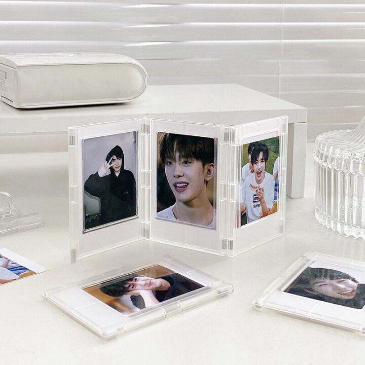 ที่ใส่การ์ดโฟโต้การ์ดแม่เหล็กรูปกรอบรูปสุดสร้างสรรค์กรอบรูป-instax-รูปภาพอัลบั้มเคป๊อปชั้นวางของตกแต่งโต๊ะ