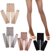 ENTIALS ขาย เซ็กซี่ กาแฟดำเทานู้ด ถุงเท้า แฟชั่น Sheer Ultra-Thin Tights Pantyhose ถุงน่องเปิดนิ้วเท้า ถุงน่อง