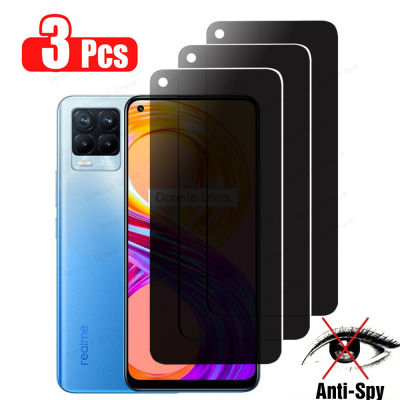 3ชิ้นความเป็นส่วนตัวกระจกนิรภัยสำหรับ9i Realme 8 Pro 8i 8 4G 5G ปกป้องหน้าจอสำหรับ Realme 9i 7 8 9 Pro Plus แก้ว