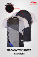 เสื้อแบดมินตัน Li-Ning Badminton Tee : รุ่น ATSR339-1-สีเทา (Grey) เหมาะสำหรับทั้งผู้ชายและผู้หญิง