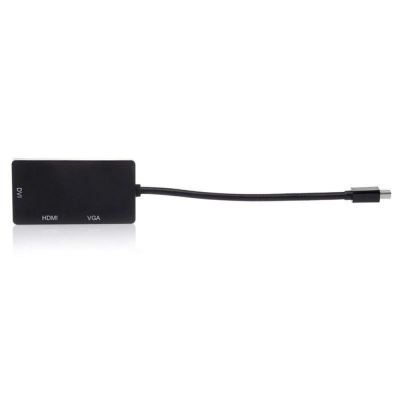 Kabel Mini DP DisplayPort ke HDMI Adapter DVI VGA yang kompatibel konverter kabel DP untuk MacBook Air Mini DisplayPort