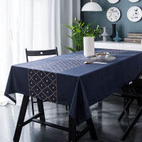 Free Shipping Blue Tablecloth Gold Dots Table Cover Man De Mesa Multifunction Printed Cloth Nappe Centrini Moderni Obrus