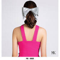 [Kwankao] KK Ribbon Ear Guard (Silver) โบว์สีเงินพร้อมที่เกี่ยวหน้ากาก สวมใส่สบาย ไม่ระคายเคือง