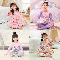 □❍ n4rn Outono 2 4 6 8 10 12 14 Anos Meninas Pijamas Conjuntos Meninos Dinossauro Urso Criança Algodão Wear