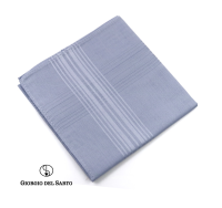 GIORGIO DEL SARTO Handkerchief Grey ผ้าเช็ดหน้า 100% Cotton