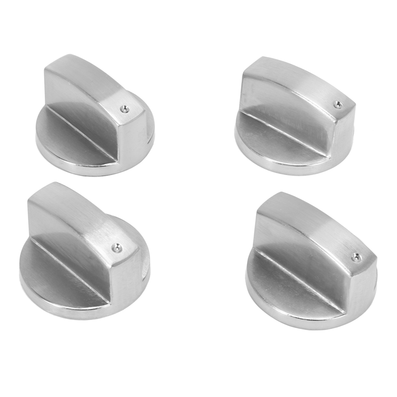Silver Grey Control Knobs Dials for Zanussi Oven Cooker & Hob Pack of 4 