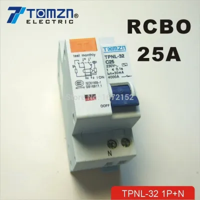 DPNL 1P N 25A 230V 50HZ/60HZ Residual current Circuit breaker with over current and Leakage protection RCBO