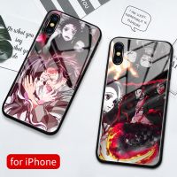 Japan Demon Slayer Kimetsu No Yaiba Tempered Glass Phone Case for IPhone 11 12 13 14 Pro max XR XS MAX X 7 8 6 6S 14 Plus SE2