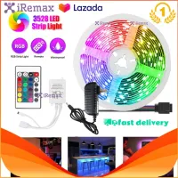 iRemax LED Strip ชุดไฟ LED เส้น รุ่น 3528 / 5050 RGB ชนิดสลับสี พร้อมรีโมทย์ และAdapter 24W 5 เมตร สำหรับใช้เป็นไฟตกแต่งรถยนต์ หรือตามที่ต่าง ๆ