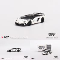 MINI GT 1:64 LBWK Aventador GT EVO White Alloy Diorama Car Model Collection Miniature Carros Toys 467 In Stock