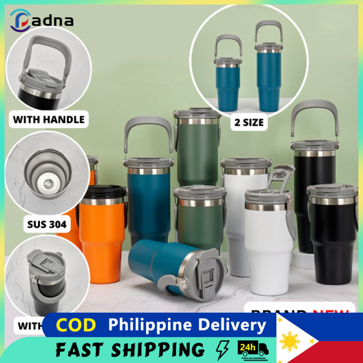 Padna【Philippine Delivery】Tyeso Tumbler With Handle 900ml Stainless ...