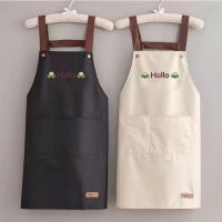 Perfessional Kitchen Apron Women Waterproof Fashion Apron with Pockets Mandil Woman Taller Waiter Apron Aprons