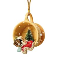 Christmas Pendant Ornaments Christmas Tree Ornaments Indoor Rear View Pendant New Year 2024 Gifts Noel Tree Ornaments Hanging Christmas Ornaments