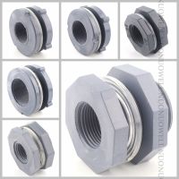 1PCS PVC 1/2 3/4 1 Water Tank Connector Drain Pipe Accessories Aquarium Joints Water Pipe Fittings Thread Adaptor Tank Bulkhead