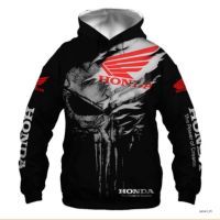 2021 All Seasons Mens Hoodie 3D Printing Honda Wing Mens Sweatshirt Leisure Motorcycle Racing Hip Hop Jumper