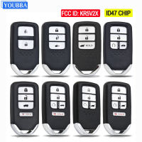 YOUBBA รถกุญแจรีโมทคอนลสำหรับ Honda Fit City Greiz Jazz XRV Venzel HRV CRV 433MHz ID47Chip FCCID:KR5V2X Promixity Card