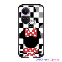 Serpens เคสสำหรับ OPPO Reno10 Pro 5G,เคสฝาหลังกระจกเทมเปอร์เคสมันวาวกันกระแทกดีไซน์มินี่หรูหรา