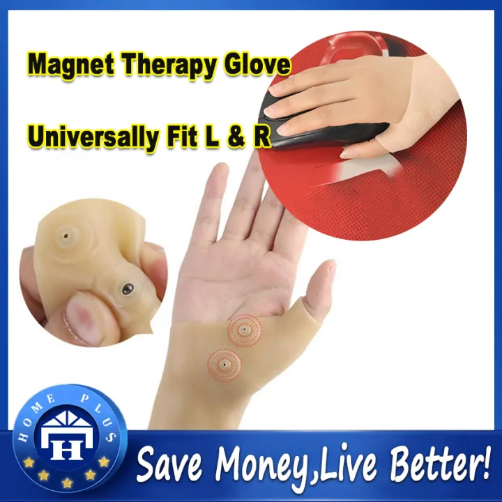 1 Pair】Magnetic Therapy Glove Wrist Hand Thumb Support Gloves Silicone Gel  Arthritis Pressure Corrector Massage