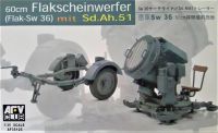 AFV 1/35  No35125 โมเดล ไฟฉายตรวจการณ์ 60cm Flakscheinwerfer(Flak-Sw 36)mit Sd.Ah.51