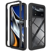 【Electronic Store】เคสกันกระแทกเกราะไฮบริดที่ทนทานสำหรับ Xiaomi Poco X4 Pro 5G กรอบ TPU พลาสติกแข็งอะคริลิคใสฝาหลัง Coque Fundas