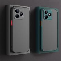 เคสป้องกันเลนส์กล้องสำหรับ Realme C51เคส C53ผิวด้านโปร่งใสโทรศัพท์เคสพีซีแบบหนากันกระแทกฝาหลังกันกระแทก