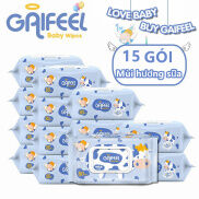 Set 15 túi 1200 khăn giấy ướt GAIFEEL khăn ướt Khăn lau mùi sữa 15cm dành