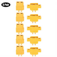 10pcs5pairs Xt60e-mxt60 Male Female Connector Dc 500v 30a/60a Power Socket Female Jack Screw Nut Panel Mount Connector