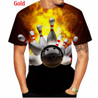 2023 newHot Sale 2023 New Fashion Men Women T Shirt Bowling Ball 3d Printed Top Tee Short Sleeve for Men