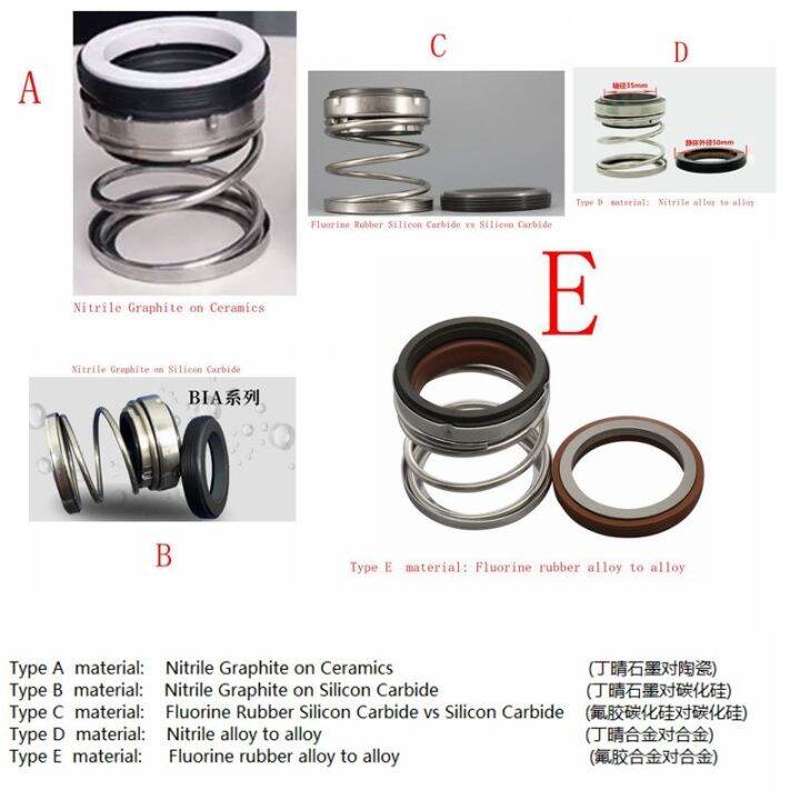 bia-type-water-pump-mechanical-seal-shaft-diameter-50mm-static-ring-เส้นผ่านศูนย์กลางภายนอก70mm