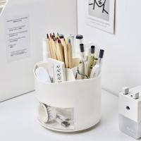 360 degree rotary pen holder office storage box with multiple compartments and drawers Student stationery storage box