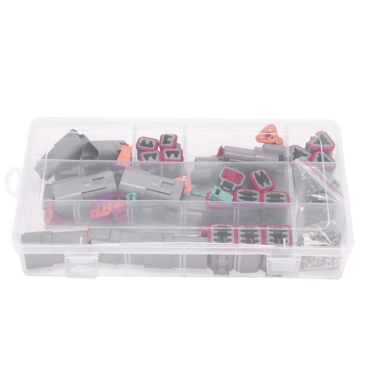 140pcs-deutsch-dt-series-waterproof-wire-connector-kit-dt06-2-3-4-6s-dt04-2-3-4-6p-automotive-sealed-plug-with-pins-box