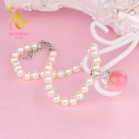 NYMPH Foot Jewelry Wedding Near Round Natural Pearl Anklets Bracelet White Fine Jewelry Natural Beads For Women NYJL100