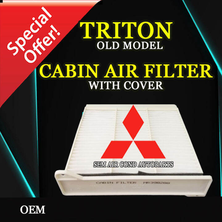 MITSUBISHI TRITON OLD MODEL OEM FIBRE CABIN AIR FILTER WITH COVER (CAR