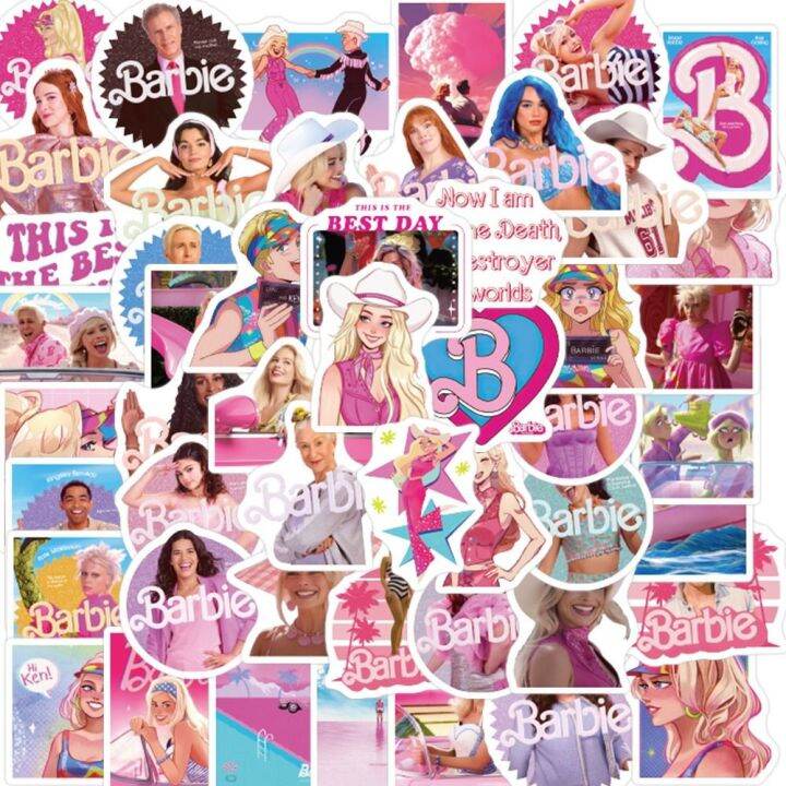 KAWAIIR Decorative Decals Barbie Graffiti Stickers Decorative Toys