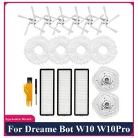 17Pcs Replacement Parts Kit for Dreame W10/W10 Pro Robot Vacuum Cleaner HEPA Filter Side Brush Mop Cloth Cleaning Brush