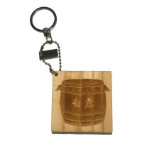 Bailu [24 Solar Term Keyring] พวงกุญแจไม้แกะสลักเลเซอร์ เป็นมิตรกับสิ่งแวดล้อม [24 Festive Drum] cvt