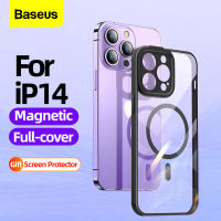 เคสแม่เหล็กติดโทรศัพท์ Baseus สำหรับ iPhone 14 Pro Max 2022เคสป้องกันการกระแทกใหม่โปร่งใสฝาหลังเคสมีแม่เหล็ก Fundas