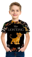 [Tsdopn34gpt]   Unisex Top Dropship Kawaii Simba And Nala The Lion King Short Sleeve Print Clothing Children T-Shirt Harajuku Graphic Summer New 06